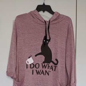 NWOT Cat hoodie sz M